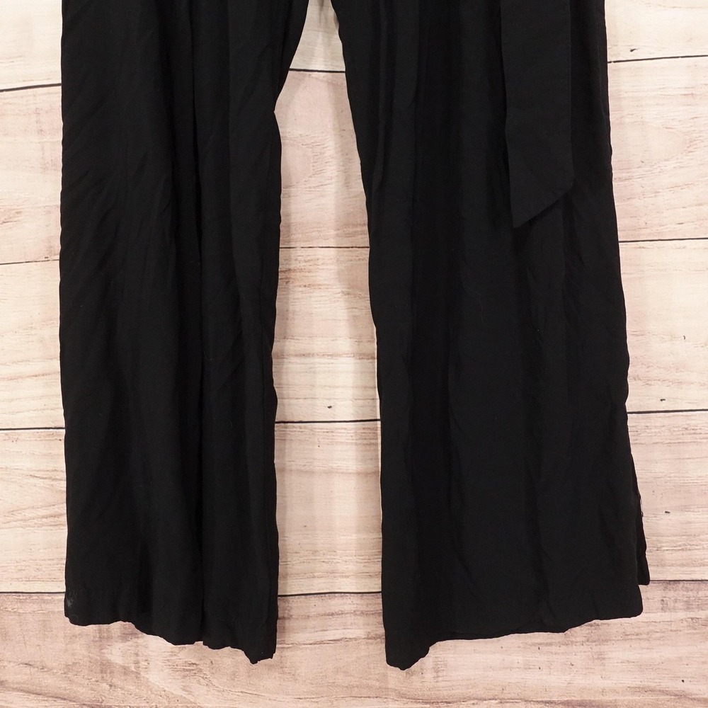 Banana Republic Pants Womens 4 Black Flowy Crepe Belted Dress Pants 29x27.5 - Picture 5 of 10